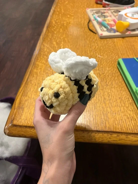 Handmade Crochet Bumblebee - Picture 2 of 2